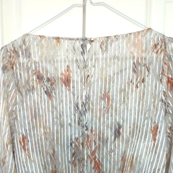 White House Black Market Elegant Multicolor Pleated Dress With Stretch - Sz 0-4 - Picture 5 of 10